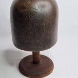 Old solid wood hat shape on foot, 1900