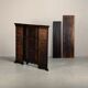 Spanish Rustic Brutalist Dry Bar Counter with matching Barstools