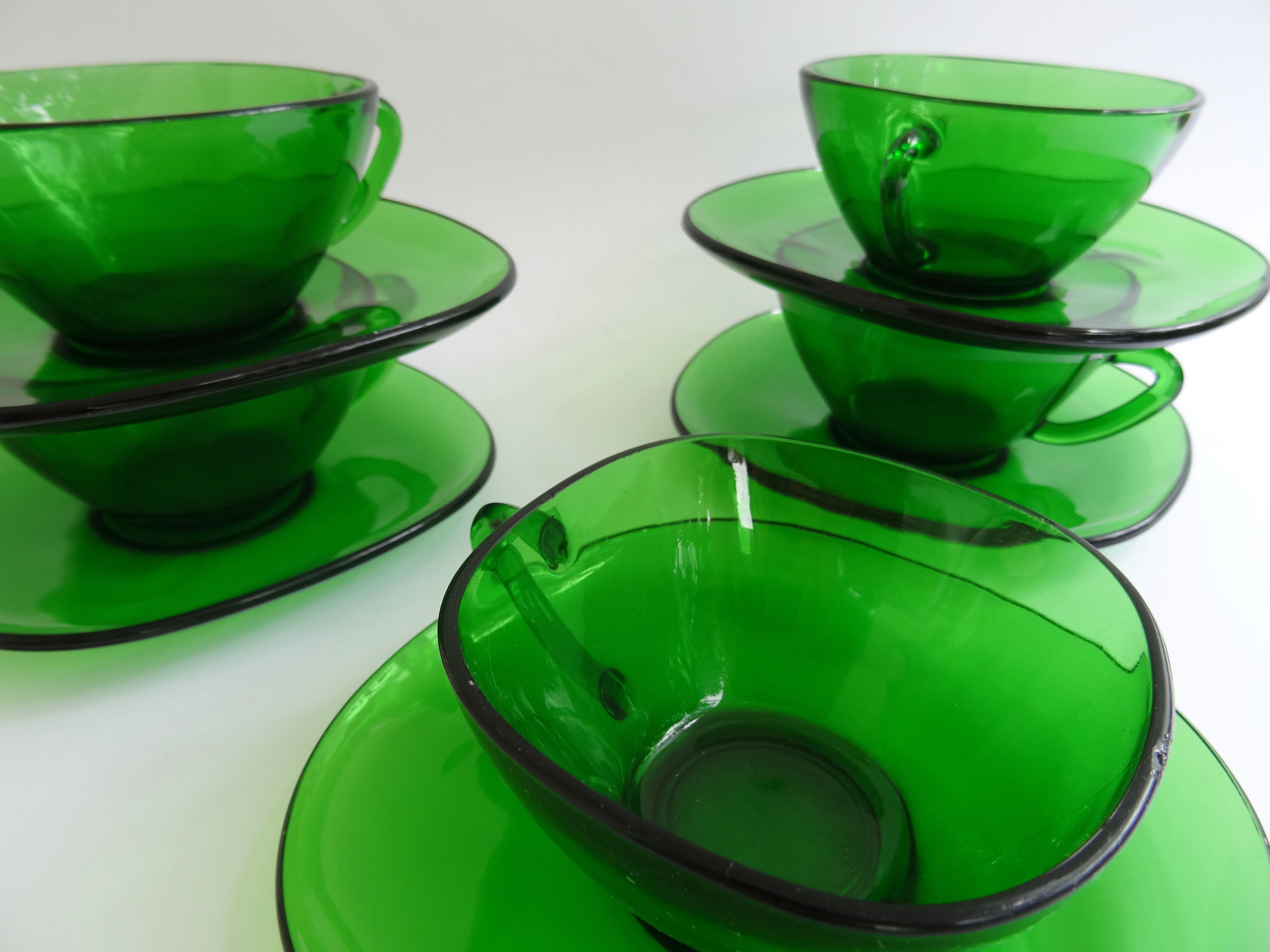 Green Vereco coffee cups