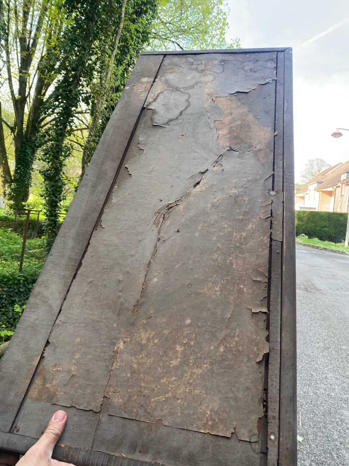 Large Parisian wooden wardrobe