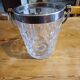 Crystal and Silver Metal Ice Bucket