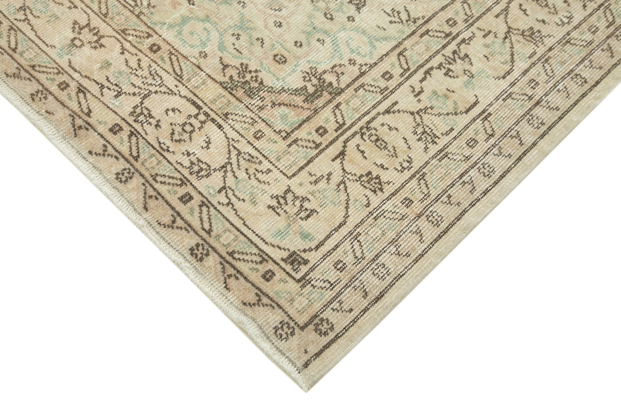 Hand-Knotted Vintage Turkish Beige Rug 170 cm x 280 cm - 38947