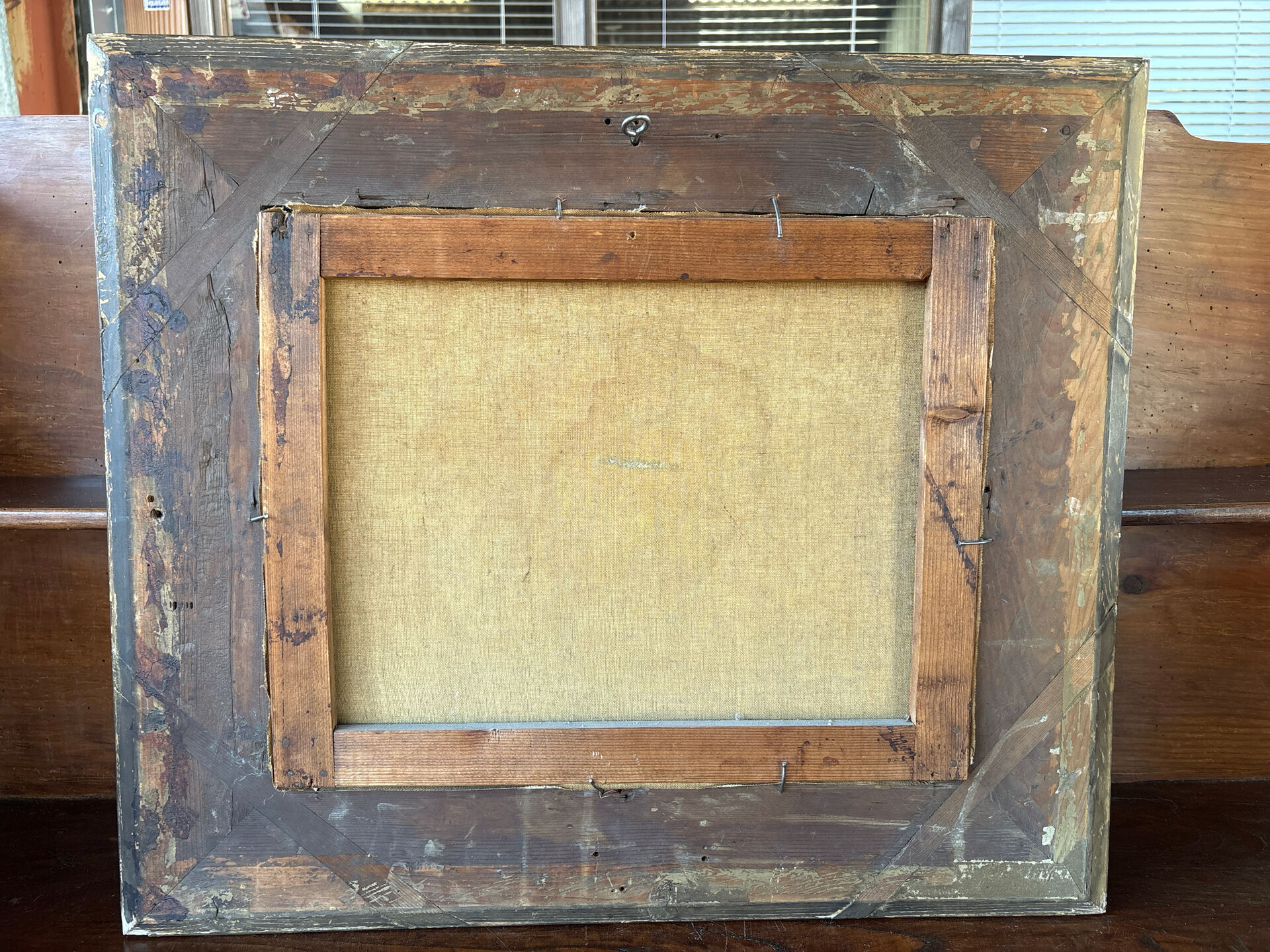 Oil on canvas, old, signed Th. Linsyer (19th-20th century) – gilded frame