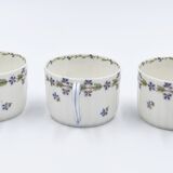 Three cups and under porcelain tea cups from Limoges Haviland barbed-wire décor