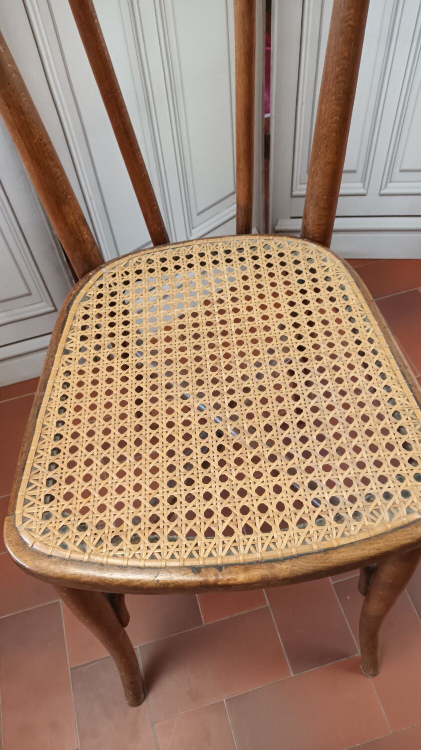 Curved wood bistro chair
