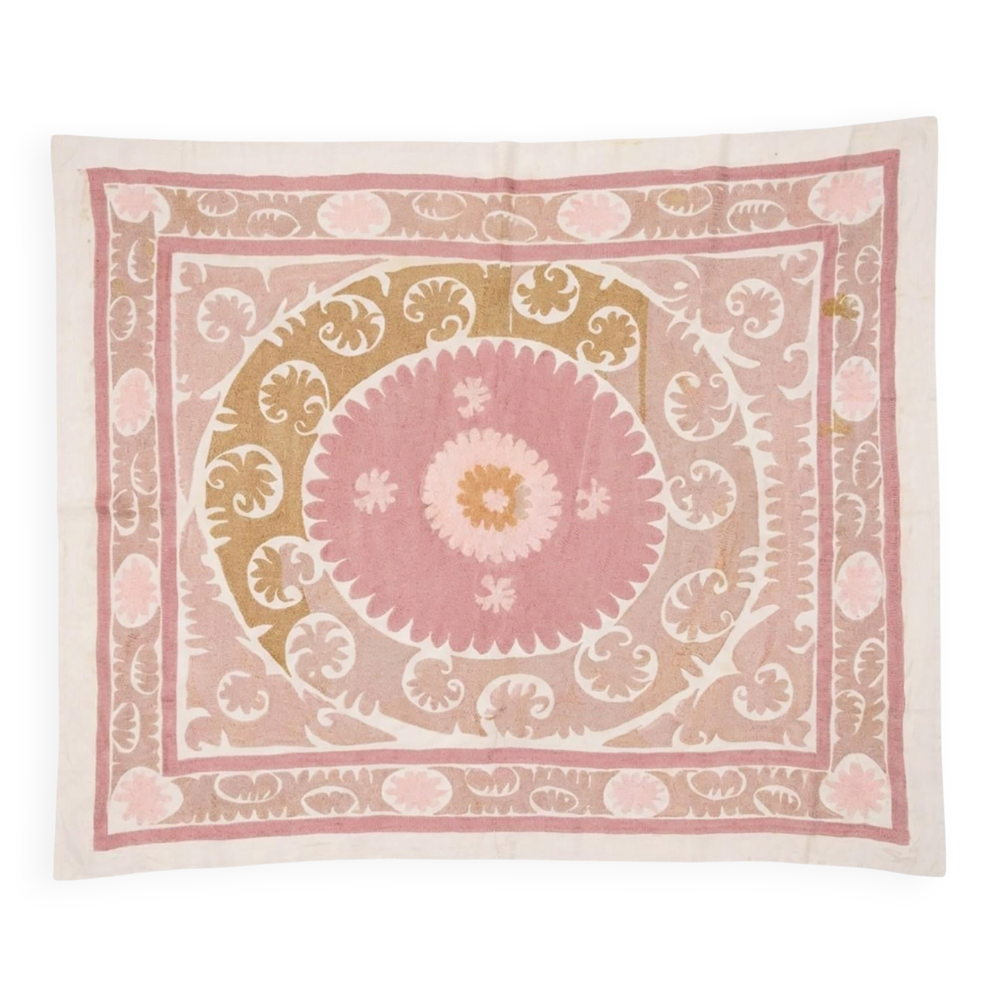 Vintage hand-embroidered tablecloth 141x168 cm