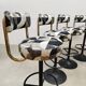 Tabourets de bar Cobra au design suédois vintage Borje Johanson « Design géométrique »