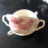pink English tea service