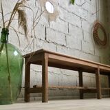Old solid oak bench