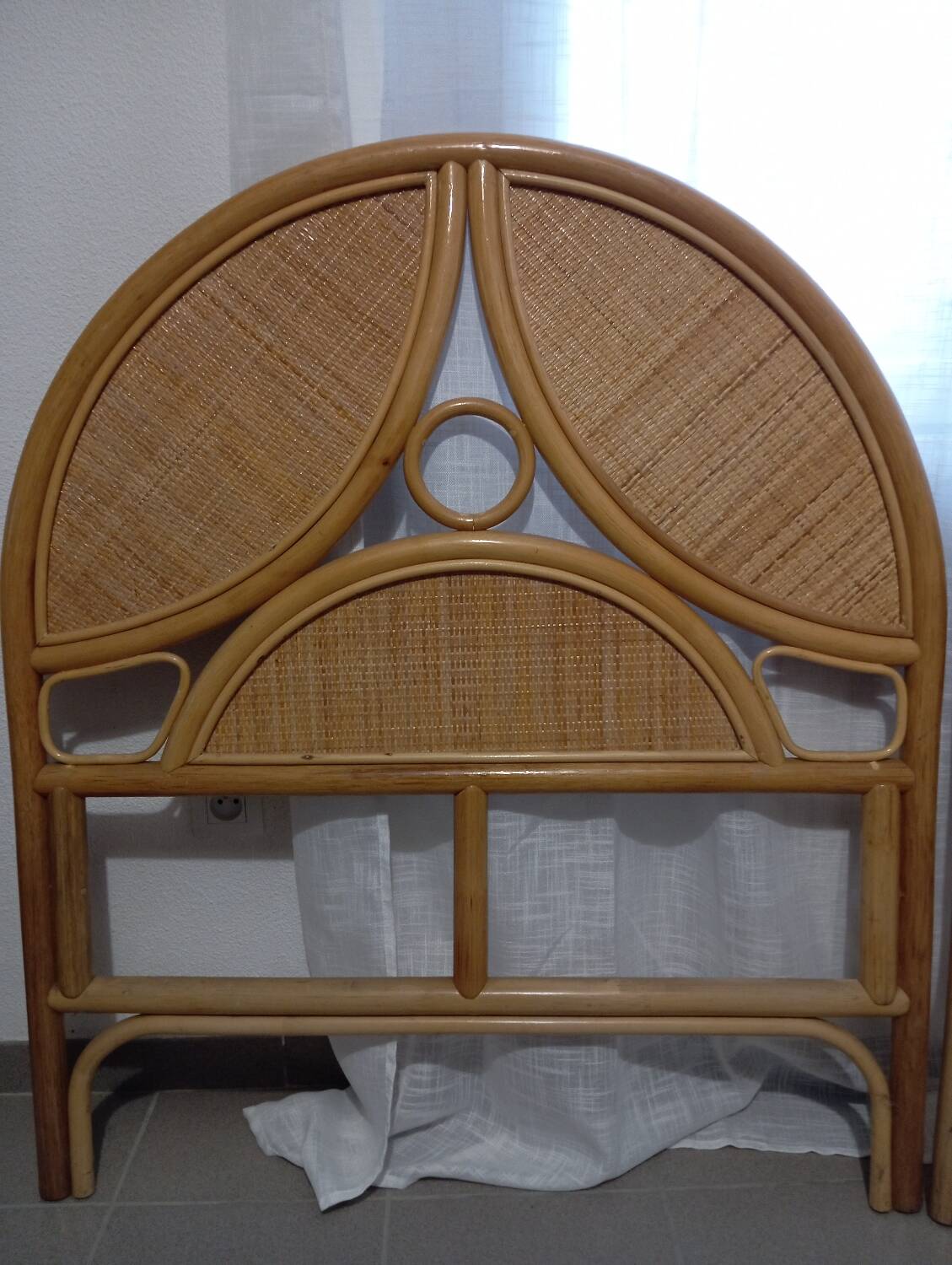 Rattan headboard