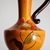 Vase à fleurs Poët-Laval modèle "Isabelle" en céramique orange