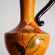 Poët-Laval flower vase, "Isabelle" model, in orange ceramic