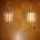Deux appliques en rotin