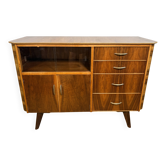 Buffet cocktail en noyer de style mid-century moderne par František Jirák, 1960