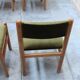 Vintage pine & velvet chairs
