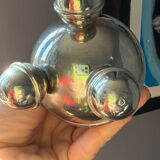 Set of 2 chrome Swedish chandeliers, 1960s style.