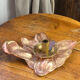 Table lamp, rose gold foliage