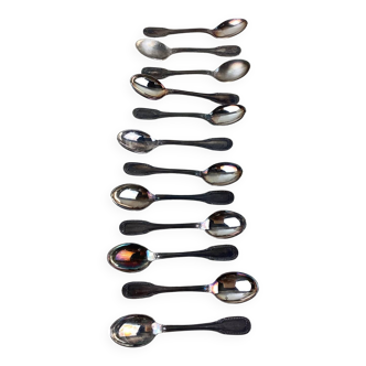 Box of 12 old spoons