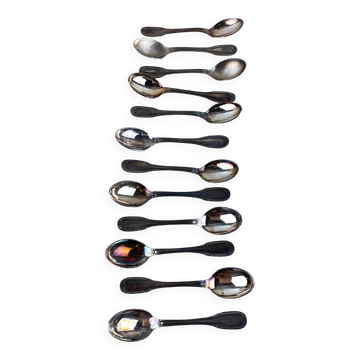 Box of 12 old spoons