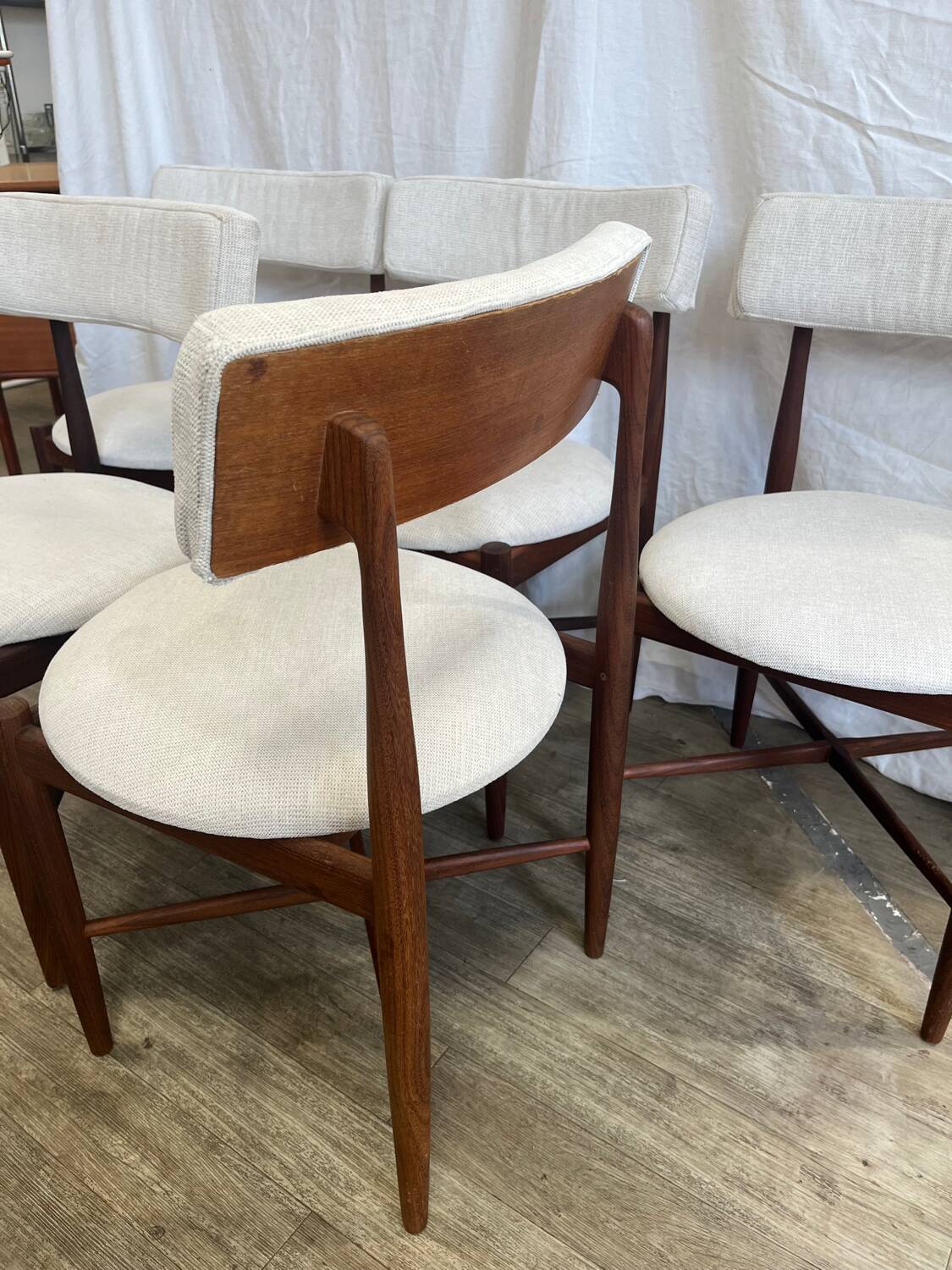 Scandinavian teak chairs by Gplan from the 1960s.