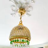 Luster en laiton et cristal