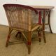 Ensemble table et fauteuil en rotin enfants