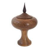 Bonbonnière vintage scandinave 1960 en noyer & palissandre