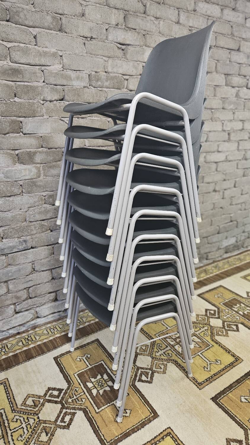 Lot of 10 Helmut Starke chairs from the 1970s