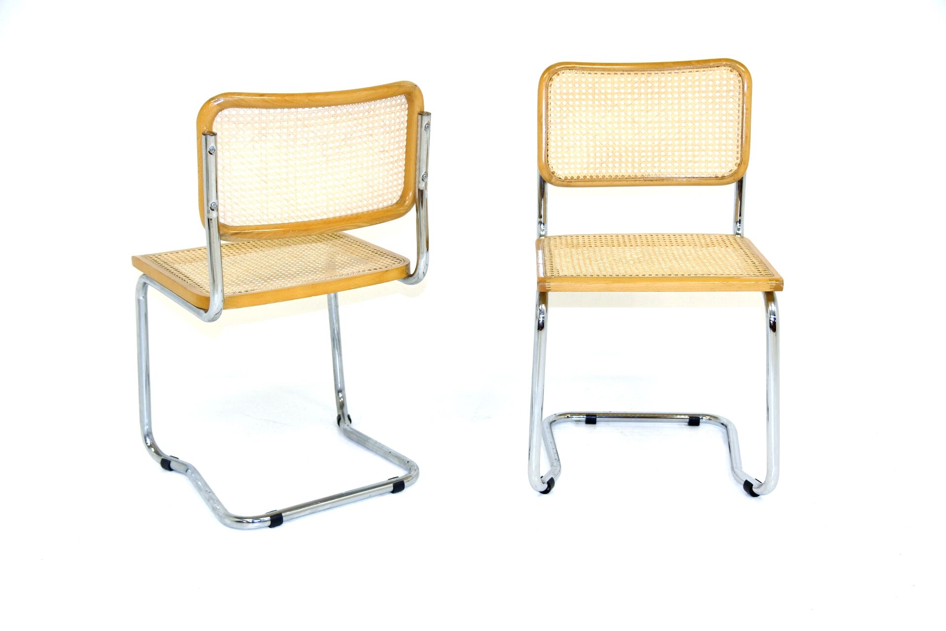Set of 2 chairs "B32" Marcel Breuer, Italy, 1990