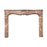 Fireplace Louis XV In Marble Of Rances XVIIIth Century