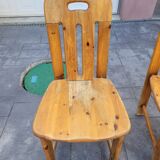 6 pine chairs
