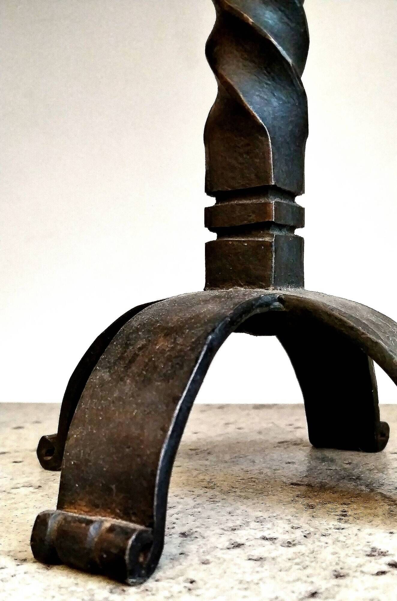 Scandinavian 1940s wrought iron candle holder by Einar Persson
