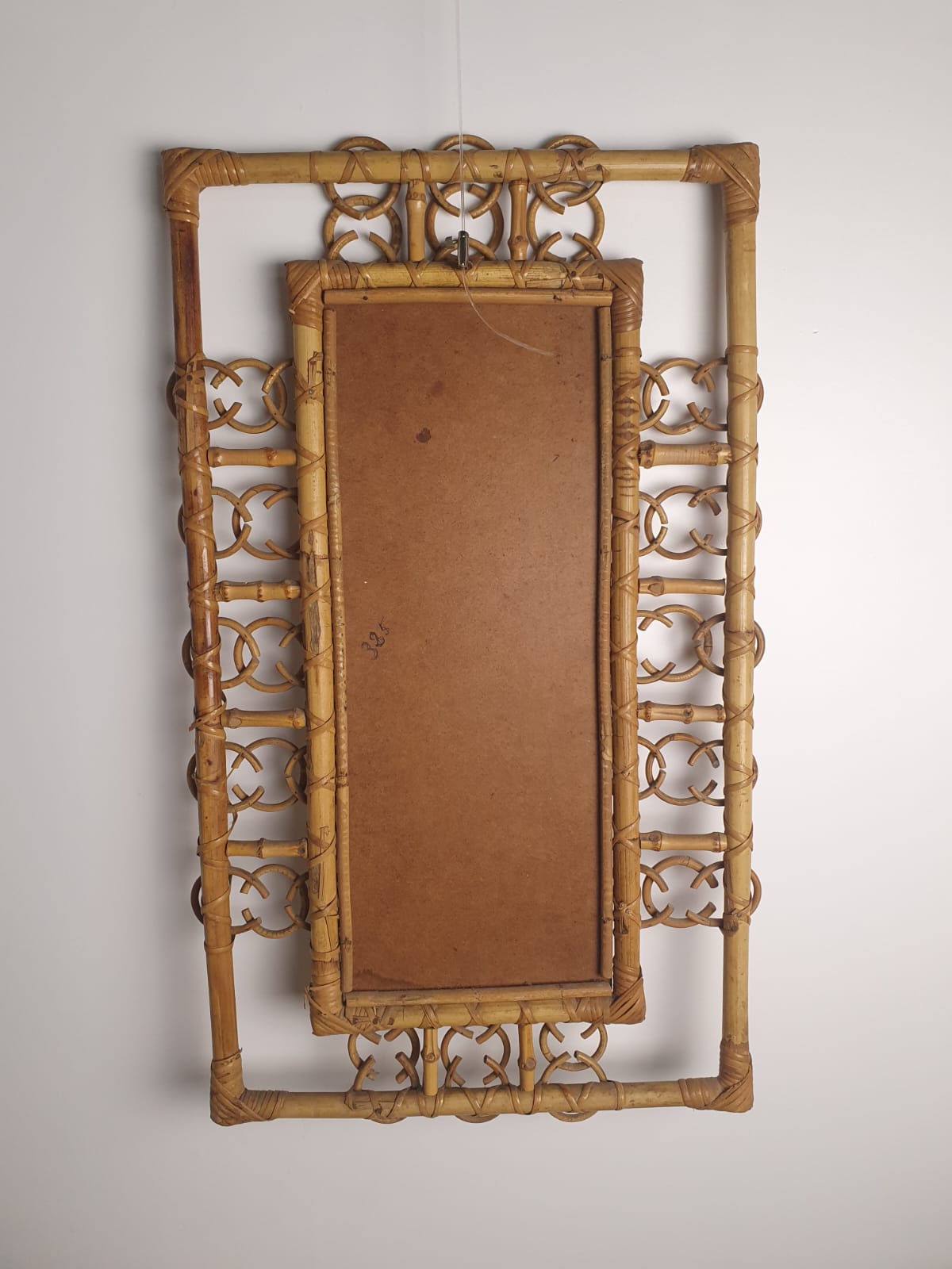 Rattan mirror 60s