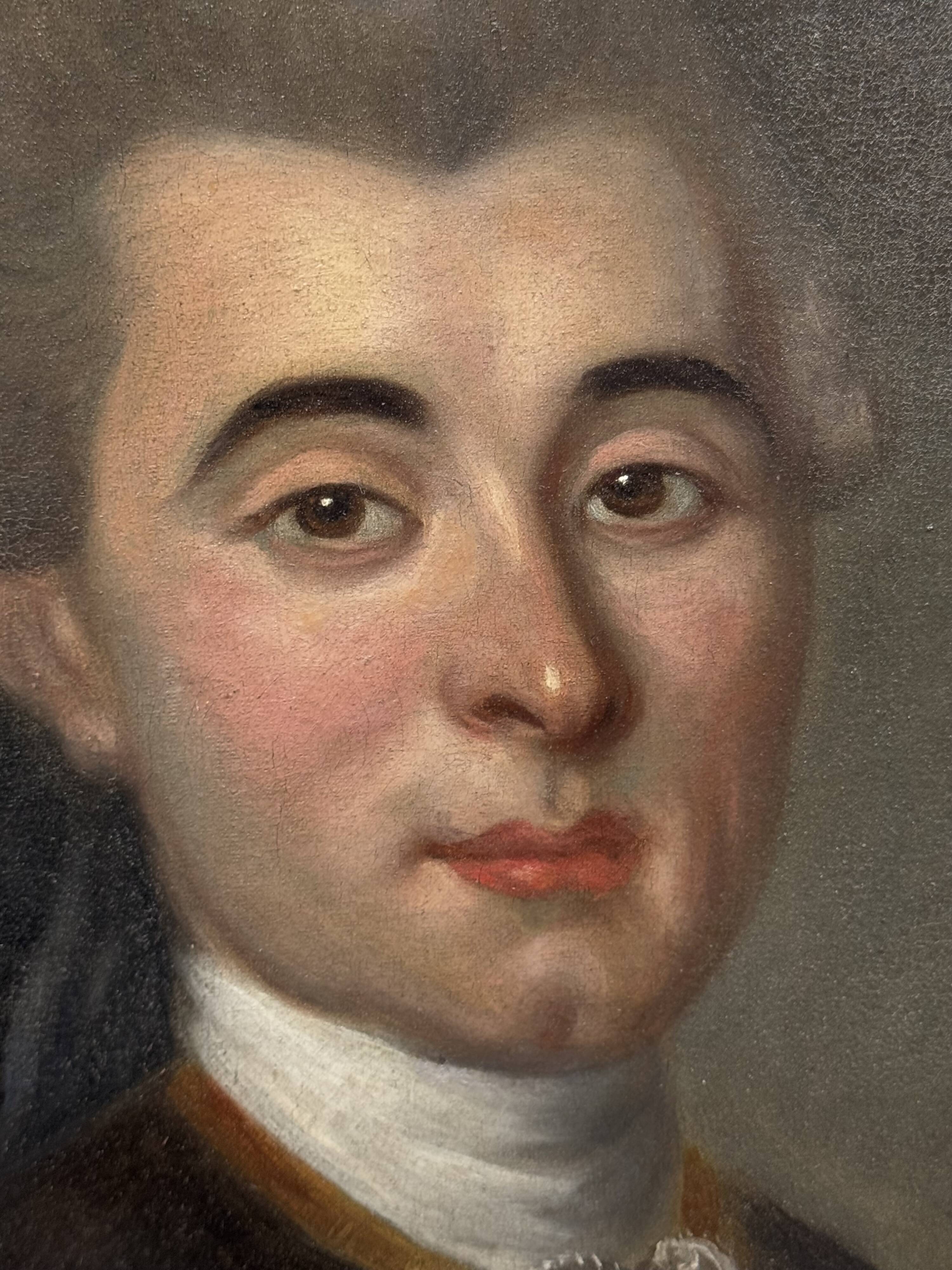 Portrait d’un aristocrate, école française 1760-1785