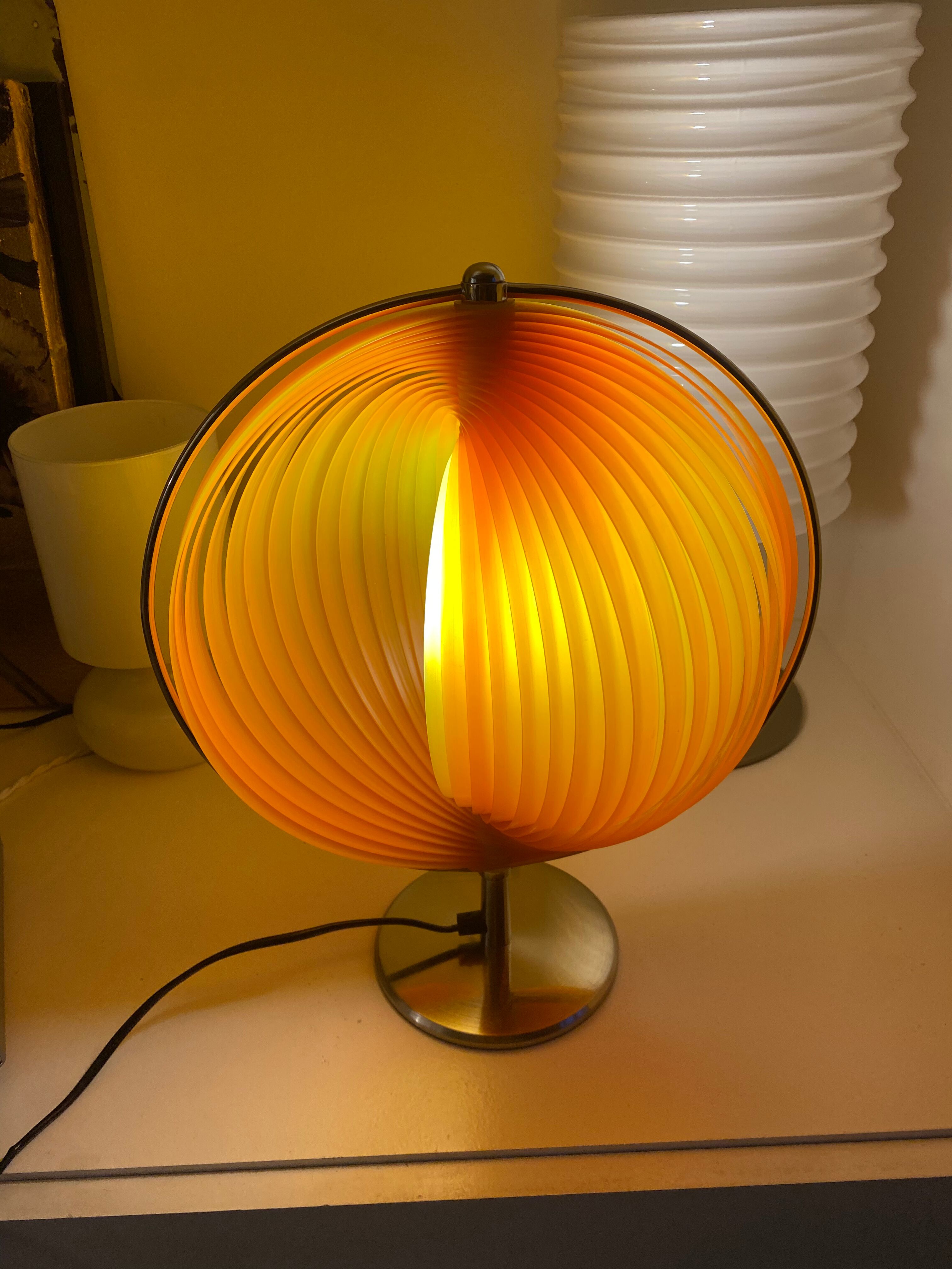 Moon orange lamp Kare vintage design 80s