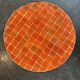 Table basse en zellige orange fabriquer au maroc