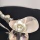 Vintage glass and metal carafe