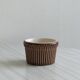 8 antique ceramic ramekins, brown finish