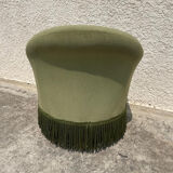 Pair of vintage green toad armchairs
