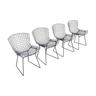 Série de 4 chaises "Wire" d'Harry Bertoia edition Knoll 1st édition