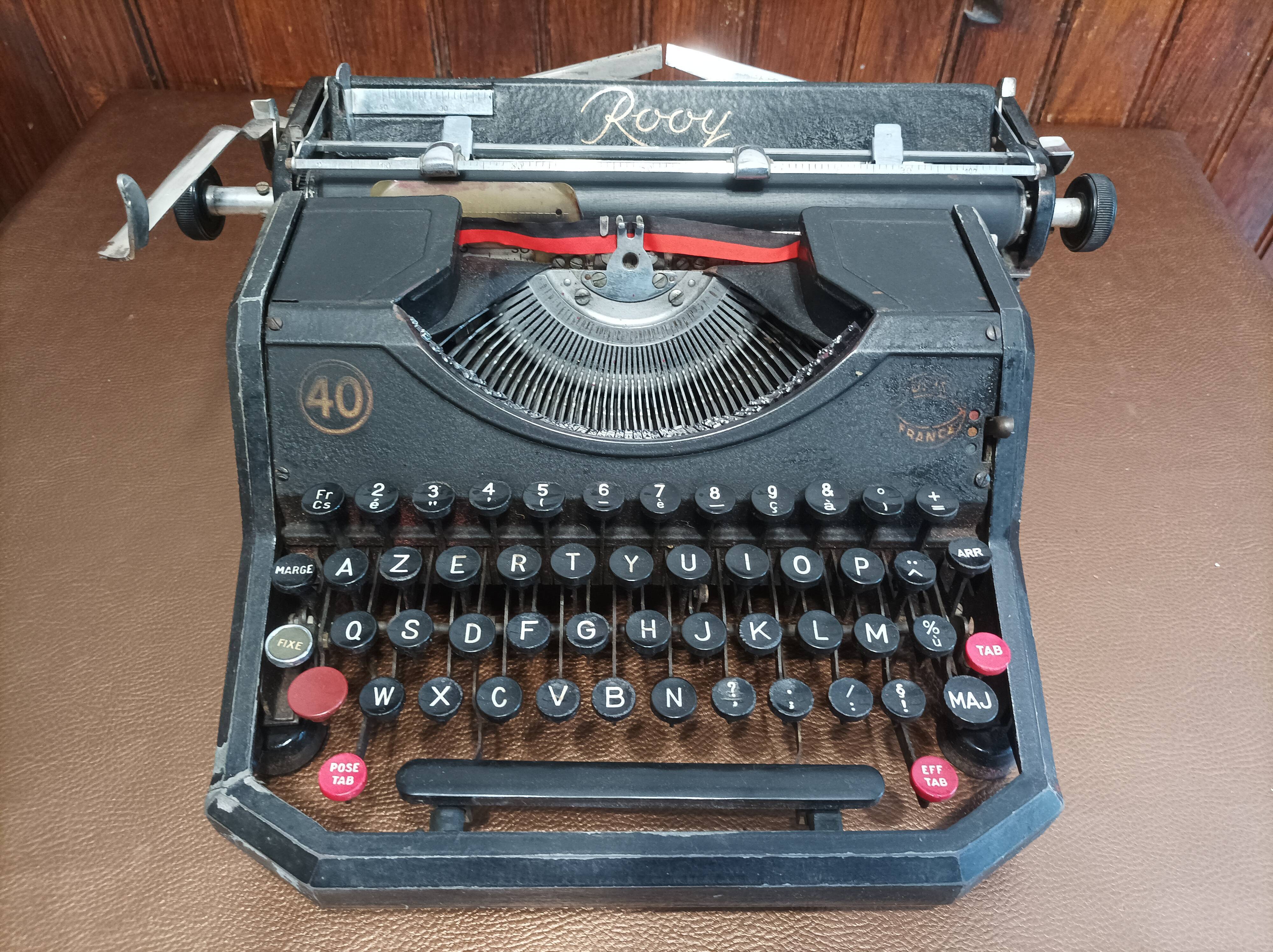 Typewriter rooy 40 with instructions and instruction (rare)