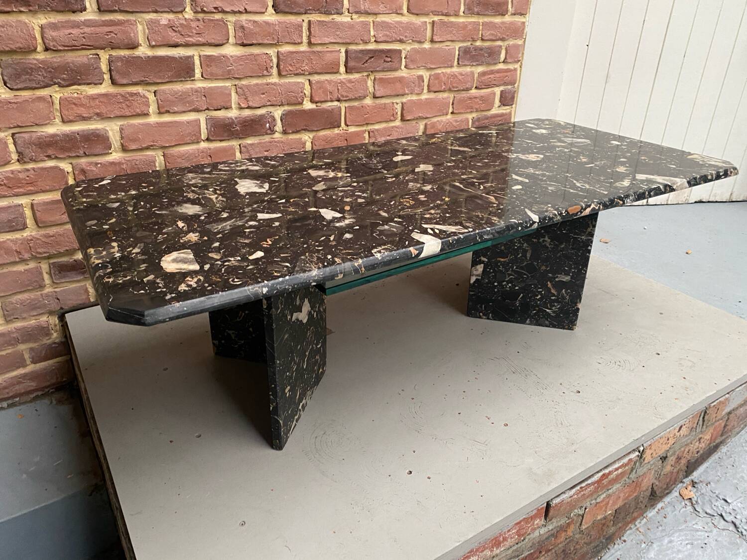 Black marble coffee table