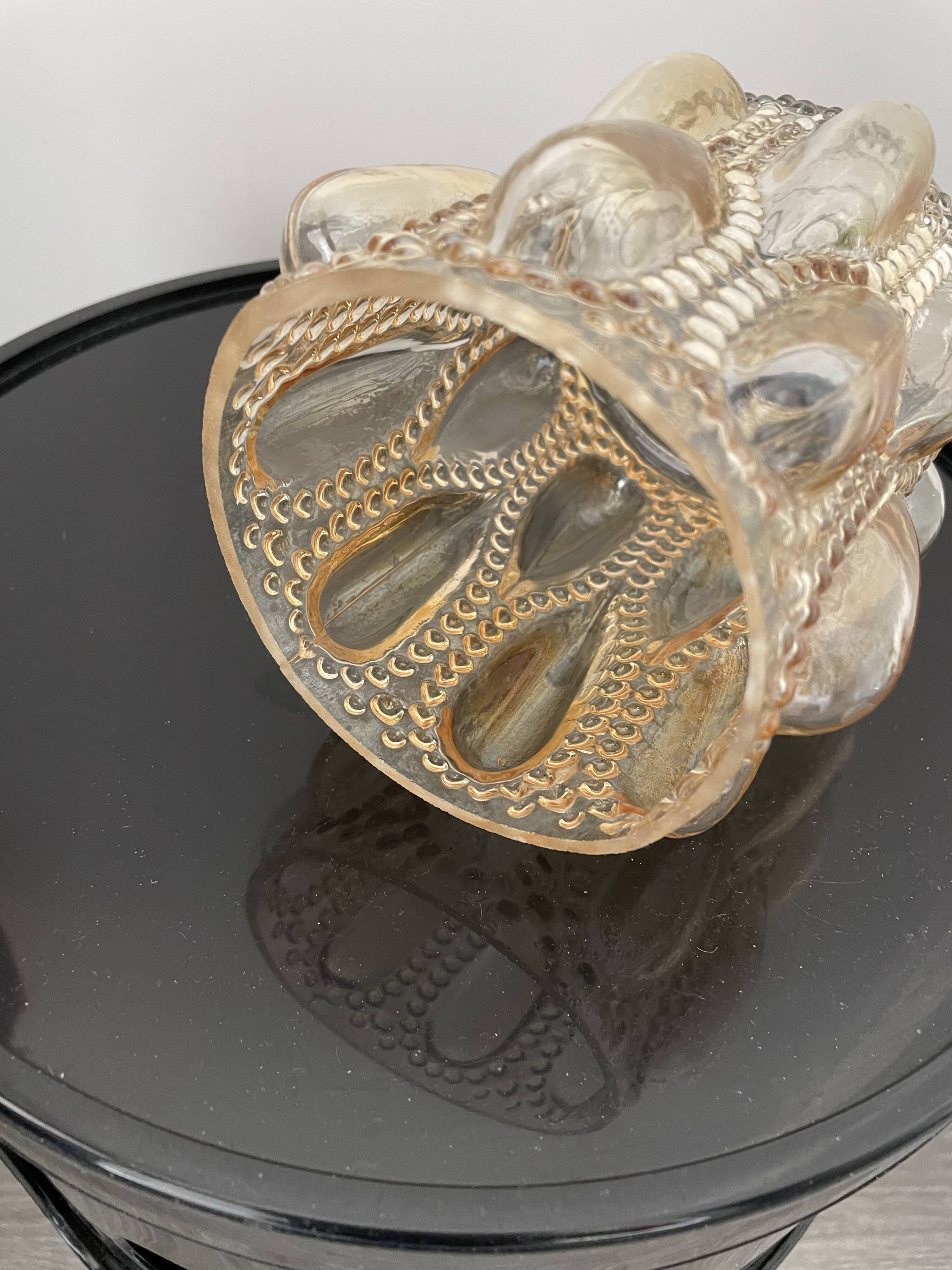 Vintage amber glass walker