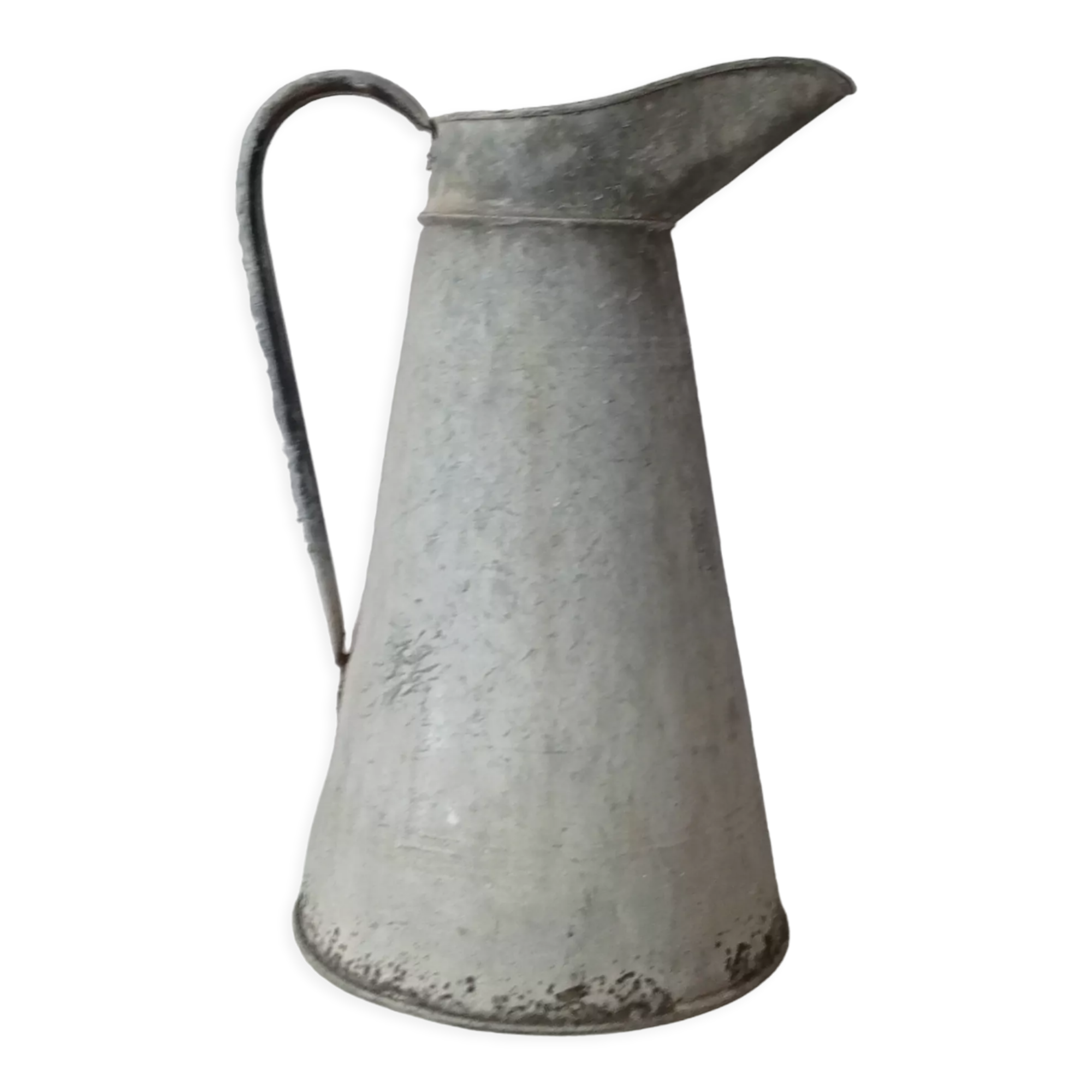 Antique zinc water pitcher