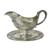Saucière on solid silver tray