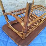 Rattan and bamboo coffee table