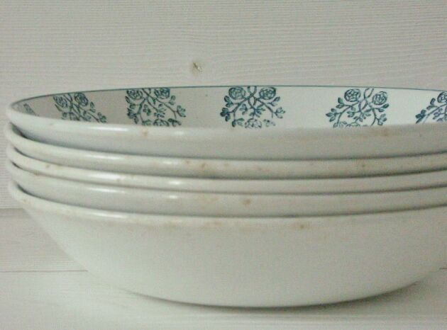 Lot 5 plates old Caps Digoin - Sarreguemines Art Deco