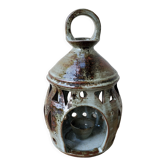 Signed sandstone lantern candle holder