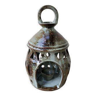 Signed sandstone lantern candle holder