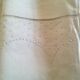 Drap et taies trousseau de réserve en fil de lin brodé de perles